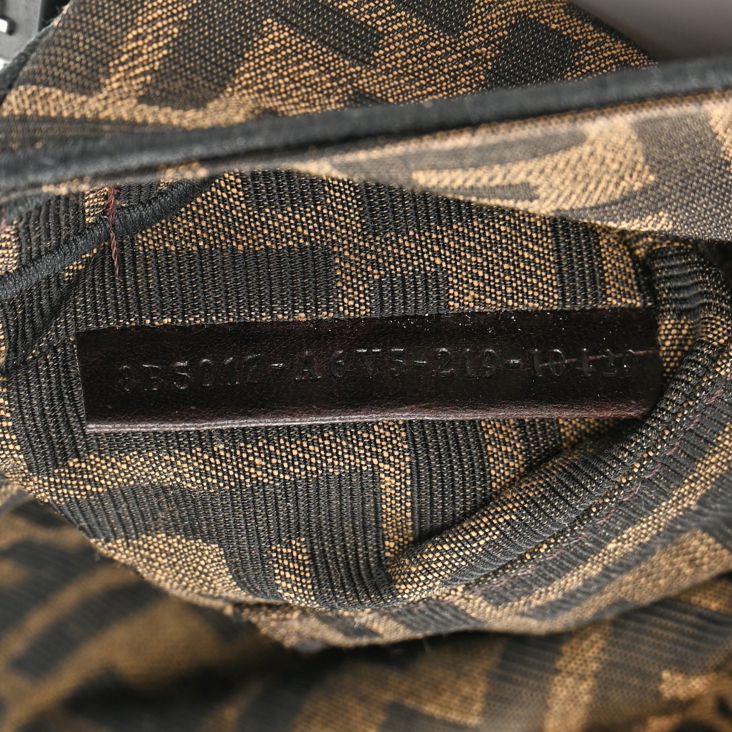 Fabric Jacquard FF 1974 Mini Baguette Tobacco Moro Black