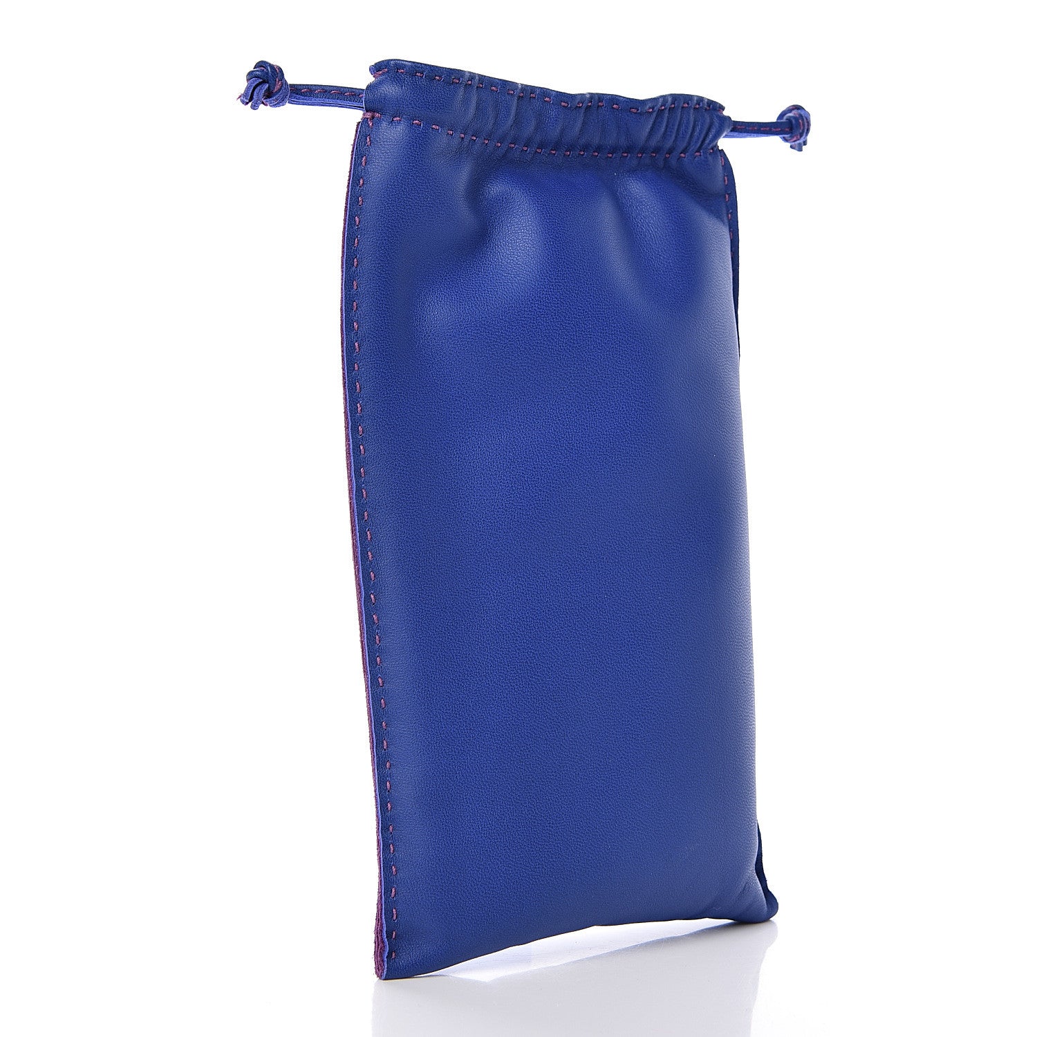 Hermes Lambskin Pilo Pouch Bleu Electrique Anemone 3 of 6