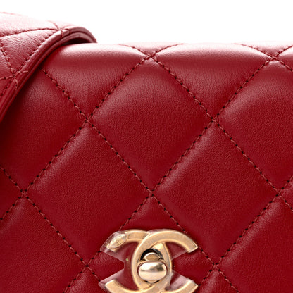 Chanel Lambskin Quilted Small Multiple Chain Flap Red 8 of 10