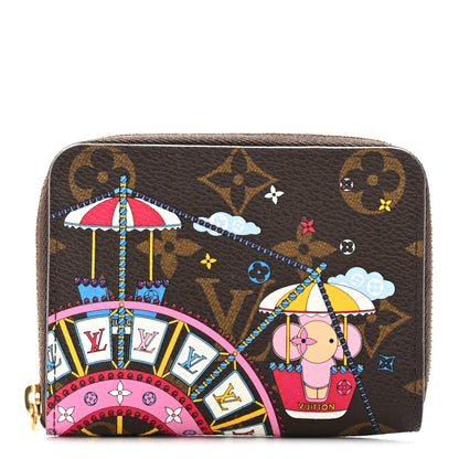 Louis Vuitton Monogram 2020 Christmas Animation Big Wheel Zippy Coin Purse Rose Ballerine 1 of 10