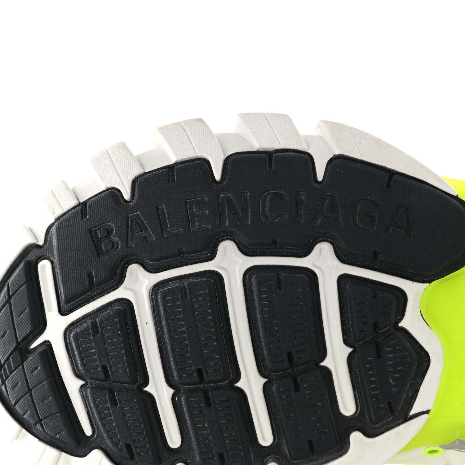 Balenciaga Mesh Nylon Worn Out Effect Womens Track Sneakers 39 White Fluo Yellow 6 of 17