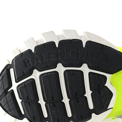 Balenciaga Mesh Nylon Worn Out Effect Womens Track Sneakers 39 White Fluo Yellow 6 of 17