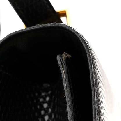 Hermes Lizard Constance 24 Black 18 of 19