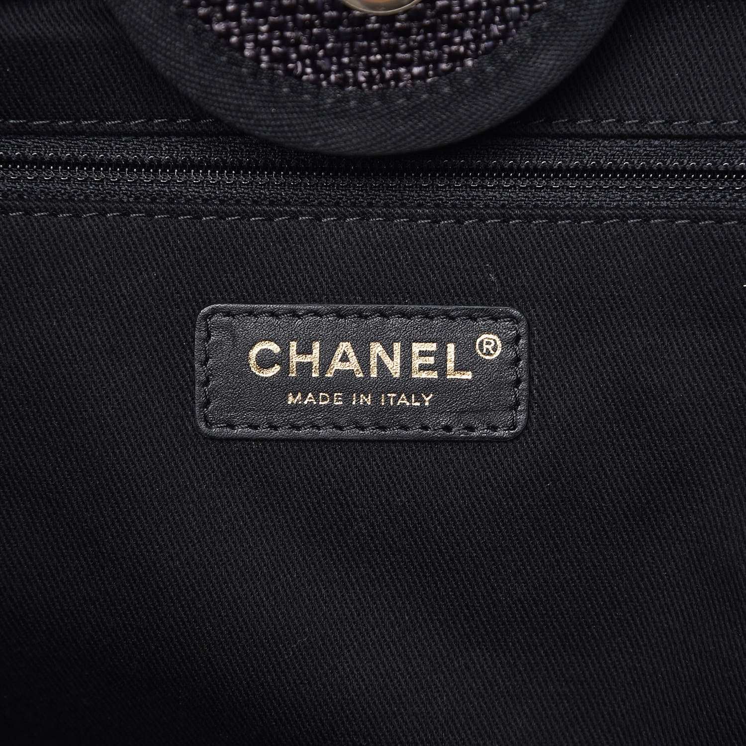 Chanel Woven Straw Raffia Large Deauville Tote Black 9 of 10