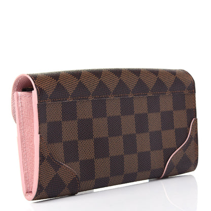Louis Vuitton Damier Ebene Caissa Wallet Rose Ballerine 2 of 4