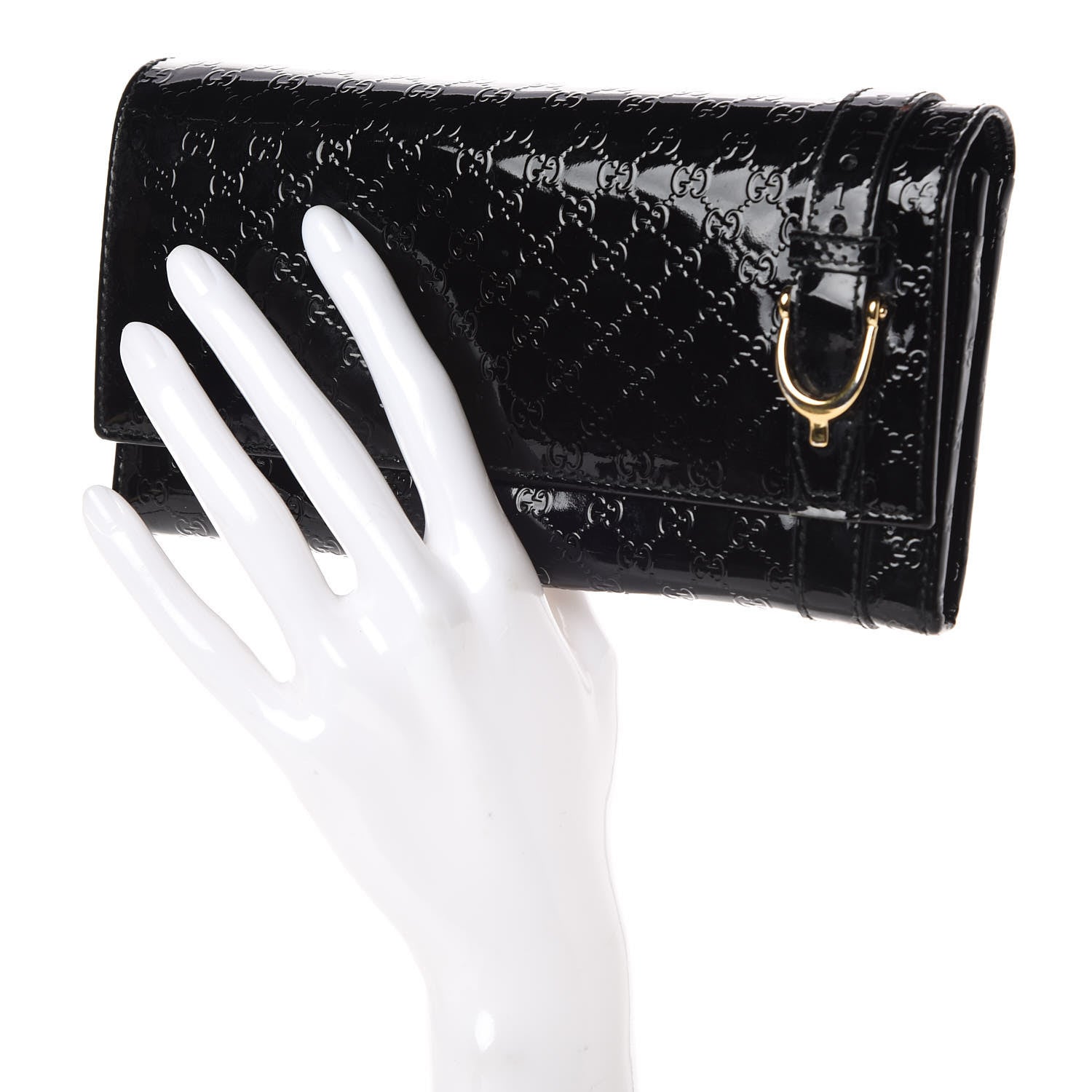 Gucci Patent Microguccissima Nice Wallet Burgundy 2 of 7