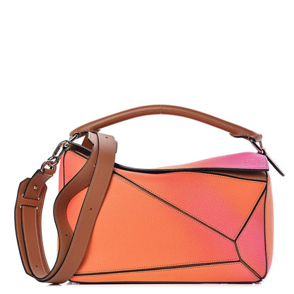 Loewe Calfskin Medium Puzzle Bag Orange Sunset 1 of 10