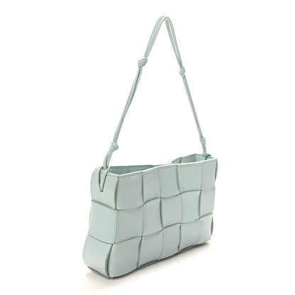 Bottega Veneta Calfskin Maxi Intrecciato Cassette Pouch On Strap Pale Blue 3 of 9