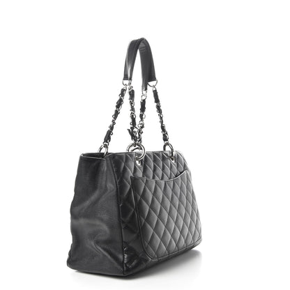 Chanel Caviar Quilted Grand Shopping Tote GST Black 3 of 10