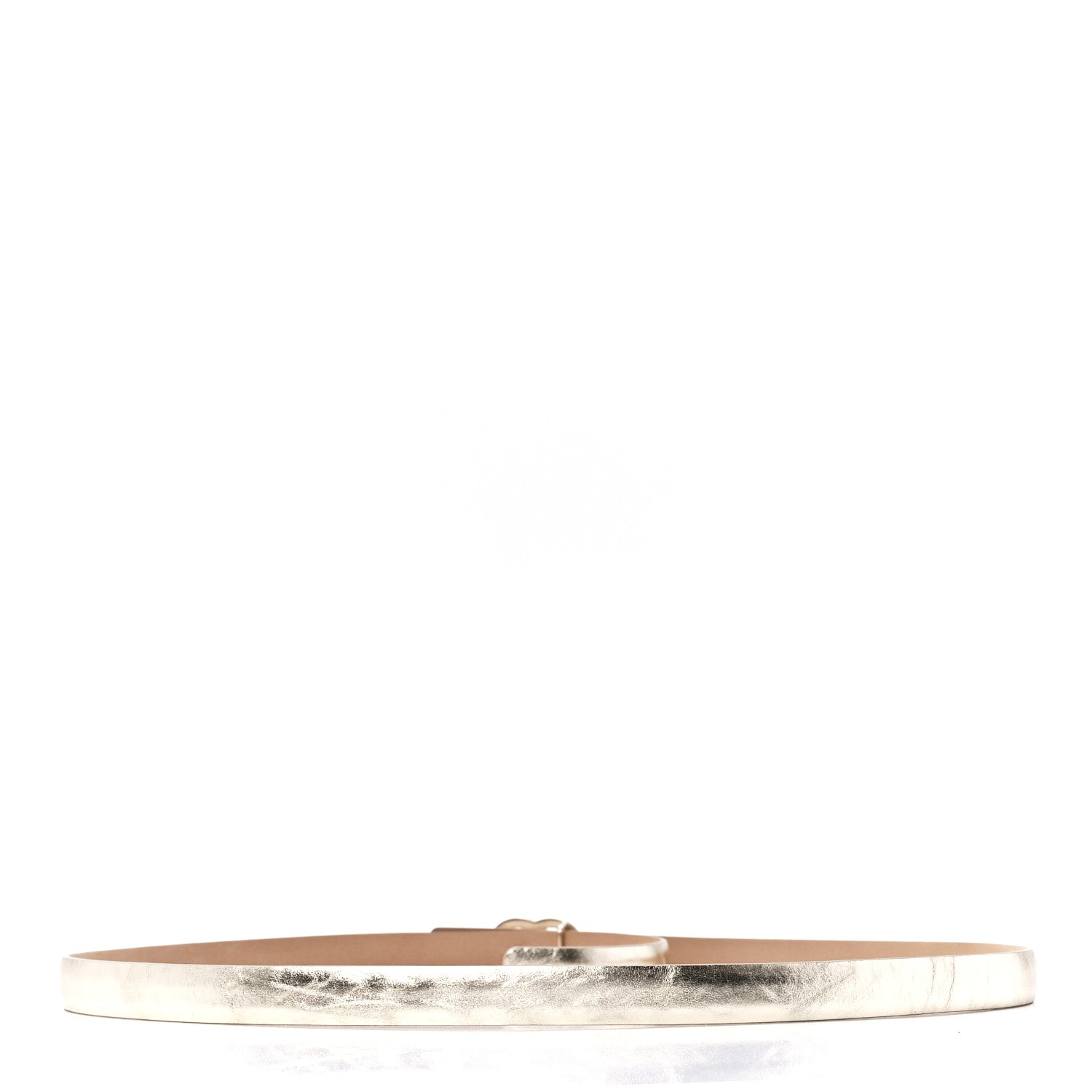 Chanel Metallic Lambskin CC Logo Skinny Belt 85 34 Gold 2 of 6