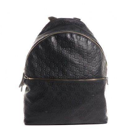 Gucci Guccissima Medium Classic Backpack Black 1 of 7