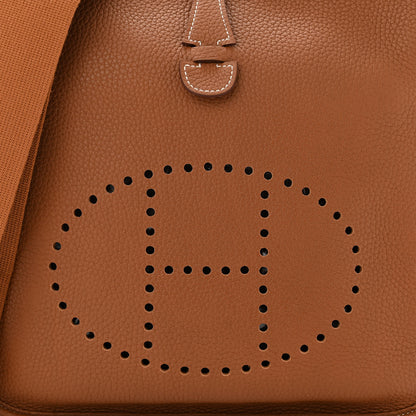 Hermes Taurillon Clemence Evelyne III PM Gold 8 of 11