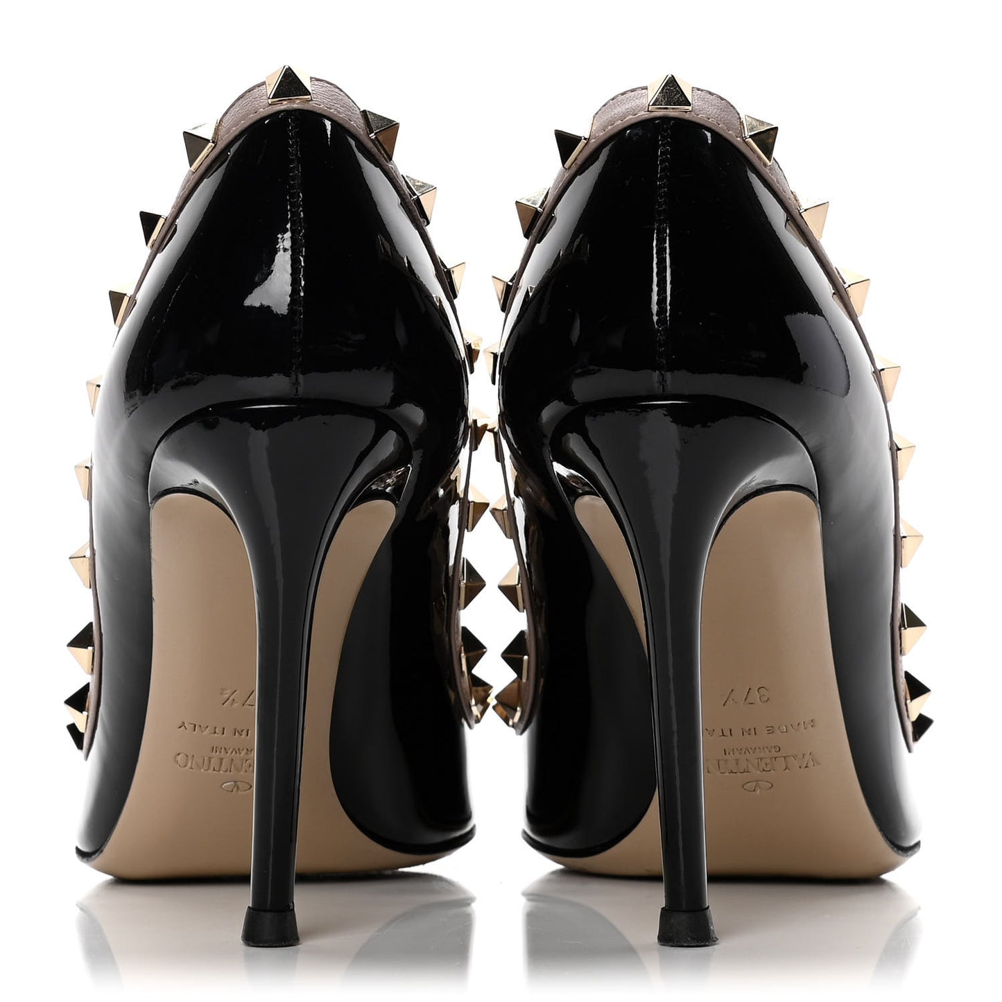 Patent Rockstud 100mm Pumps 37.5 Black Poudre