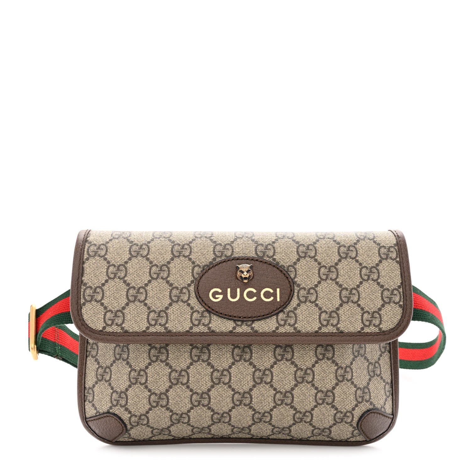 Gucci GG Supreme Monogram Neo Vintage Web Belt Bag Brown 1 of 11