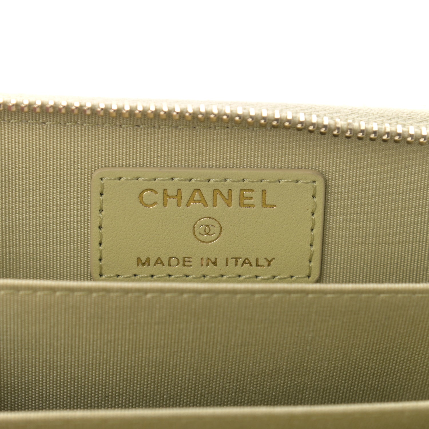 Chanel Caviar Quilted French New Wave Zip Coin Purse Light Green 6 of 7