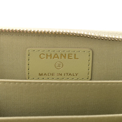 Chanel Caviar Quilted French New Wave Zip Coin Purse Light Green 6 of 7
