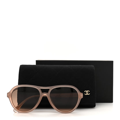 Chanel Acetate Pilot Sunglasses 5552-U Pale Pink 8 of 8