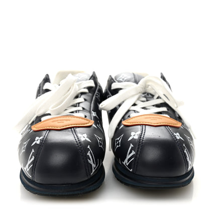 Louis Vuitton Lambskin Calfskin Monogram Mens Buttersoft Sneakers 11 Marine 2 of 10
