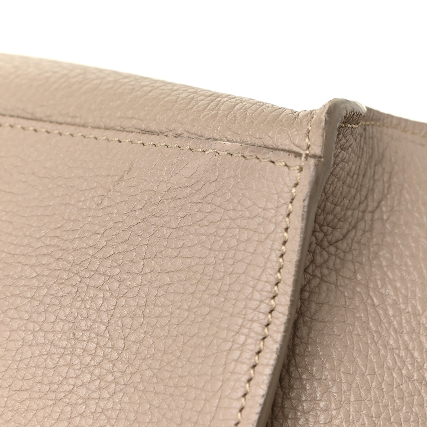 Supple Grained Calfskin Medium Big Bag Light Taupe