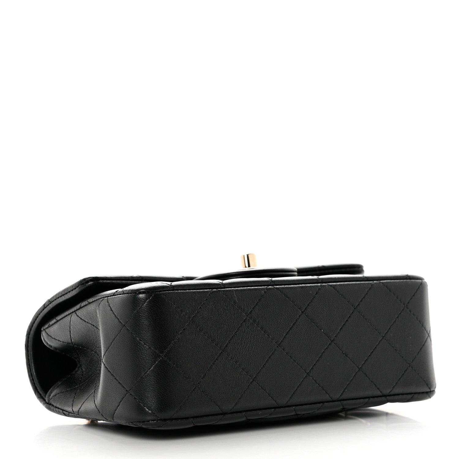 Chanel Lambskin Quilted Mini Top Handle Rectangular Flap Black 4 of 9