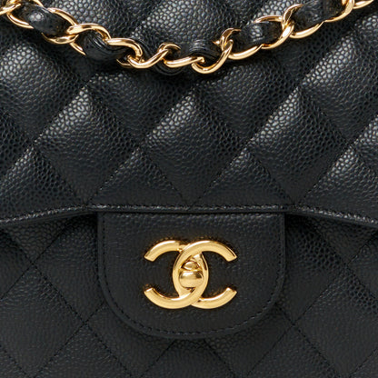 Chanel Caviar Quilted Jumbo Double Flap Black 9 of 12
