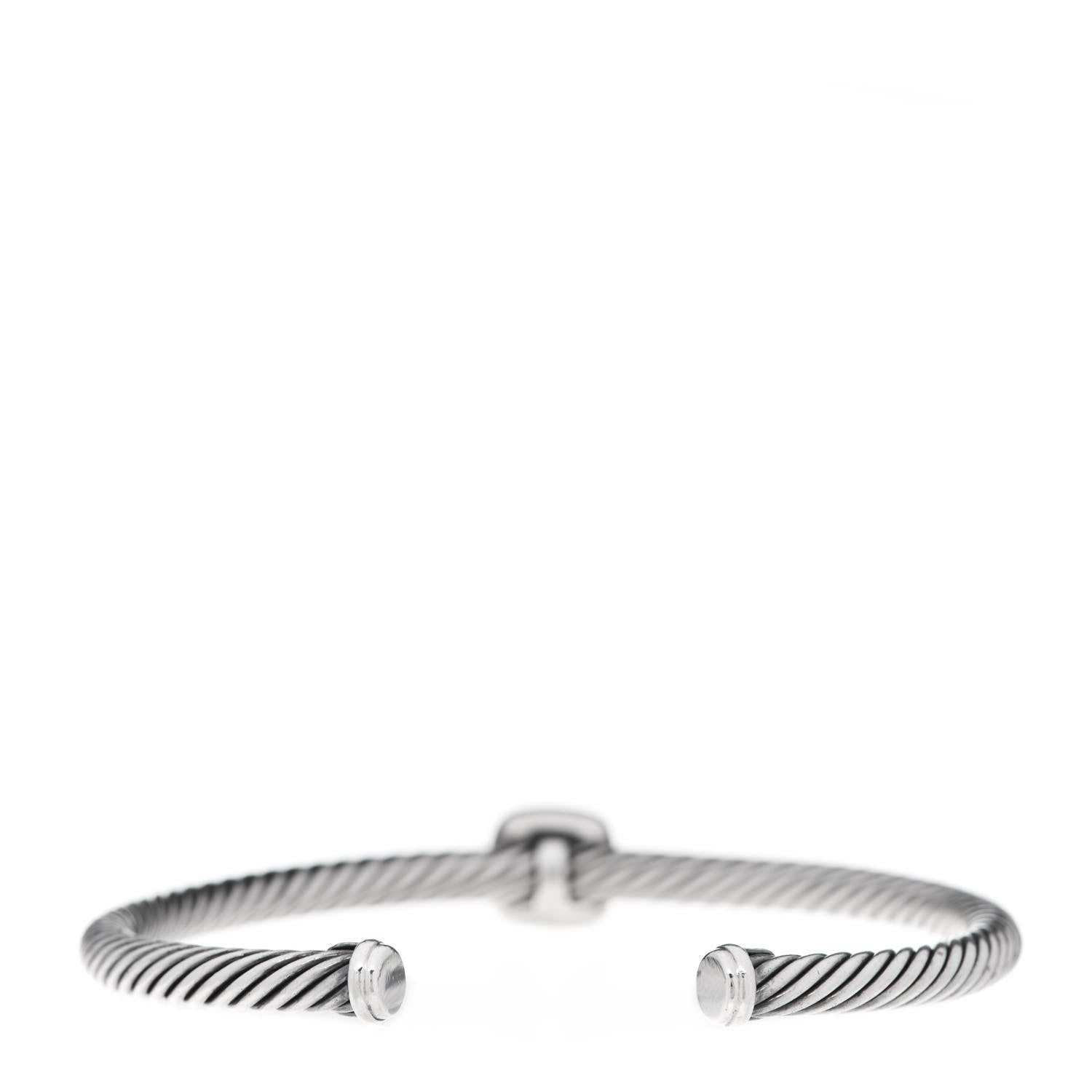 David Yurman Sterling Silver 18K Yellow Gold Citrine 4mm Noblesse Cable Bracelet 3 of 4