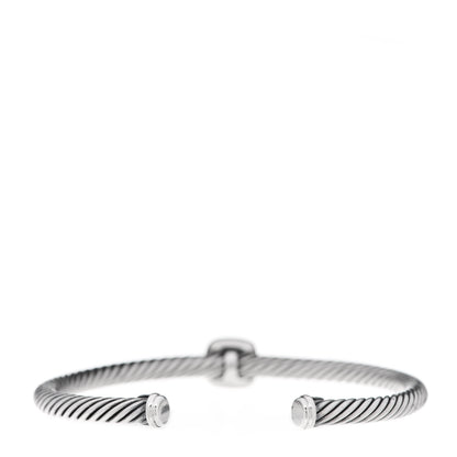 David Yurman Sterling Silver 18K Yellow Gold Citrine 4mm Noblesse Cable Bracelet 3 of 4