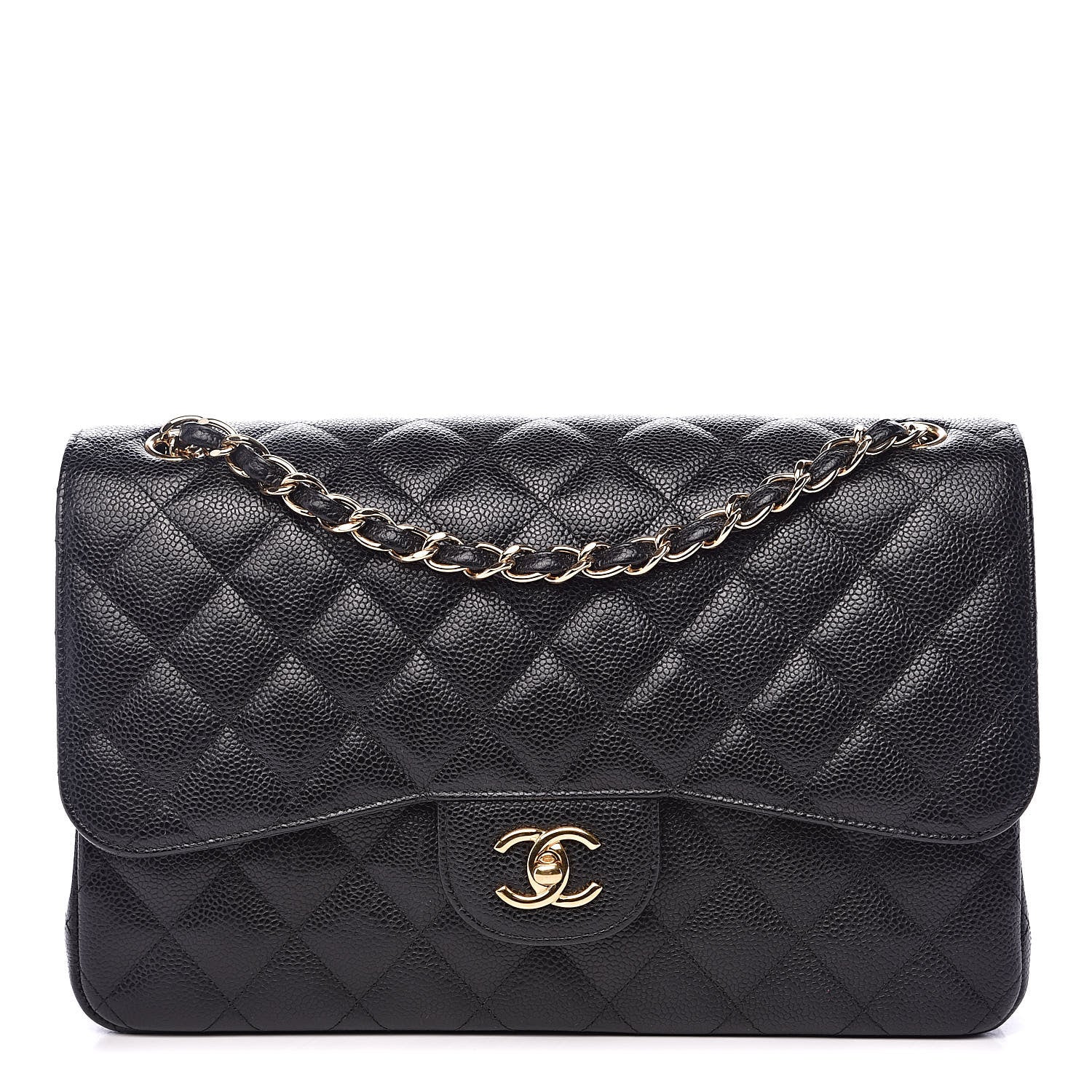 Chanel Caviar Quilted Jumbo Double Flap Black 1 of 14