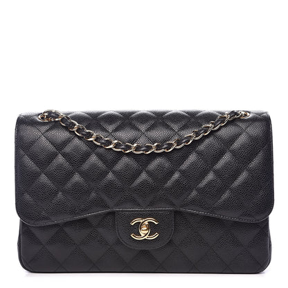 Chanel Caviar Quilted Jumbo Double Flap Black 1 of 14