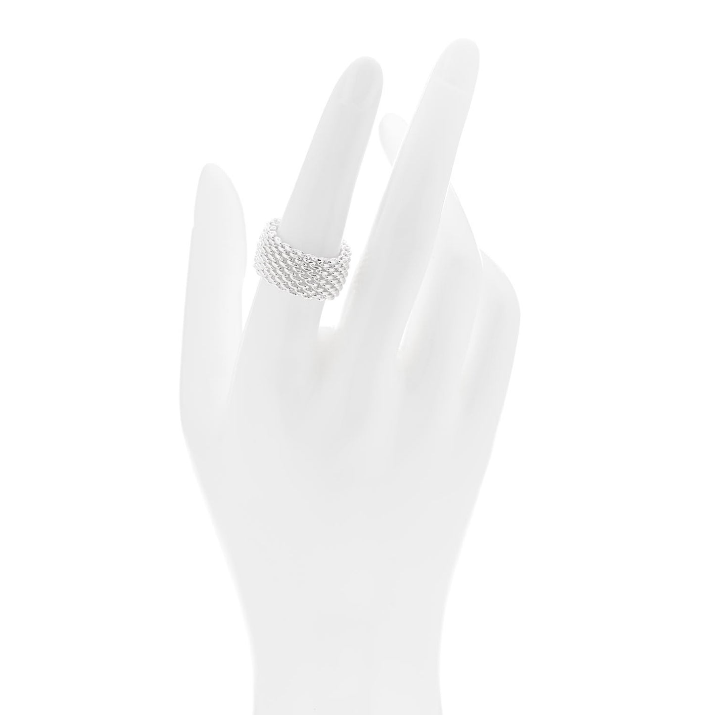 Sterling Silver Somerset Mesh Ring 53 6.25