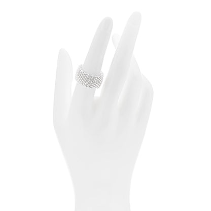 Tiffany Sterling Silver Somerset Mesh Ring 53 6.25 2 of 4