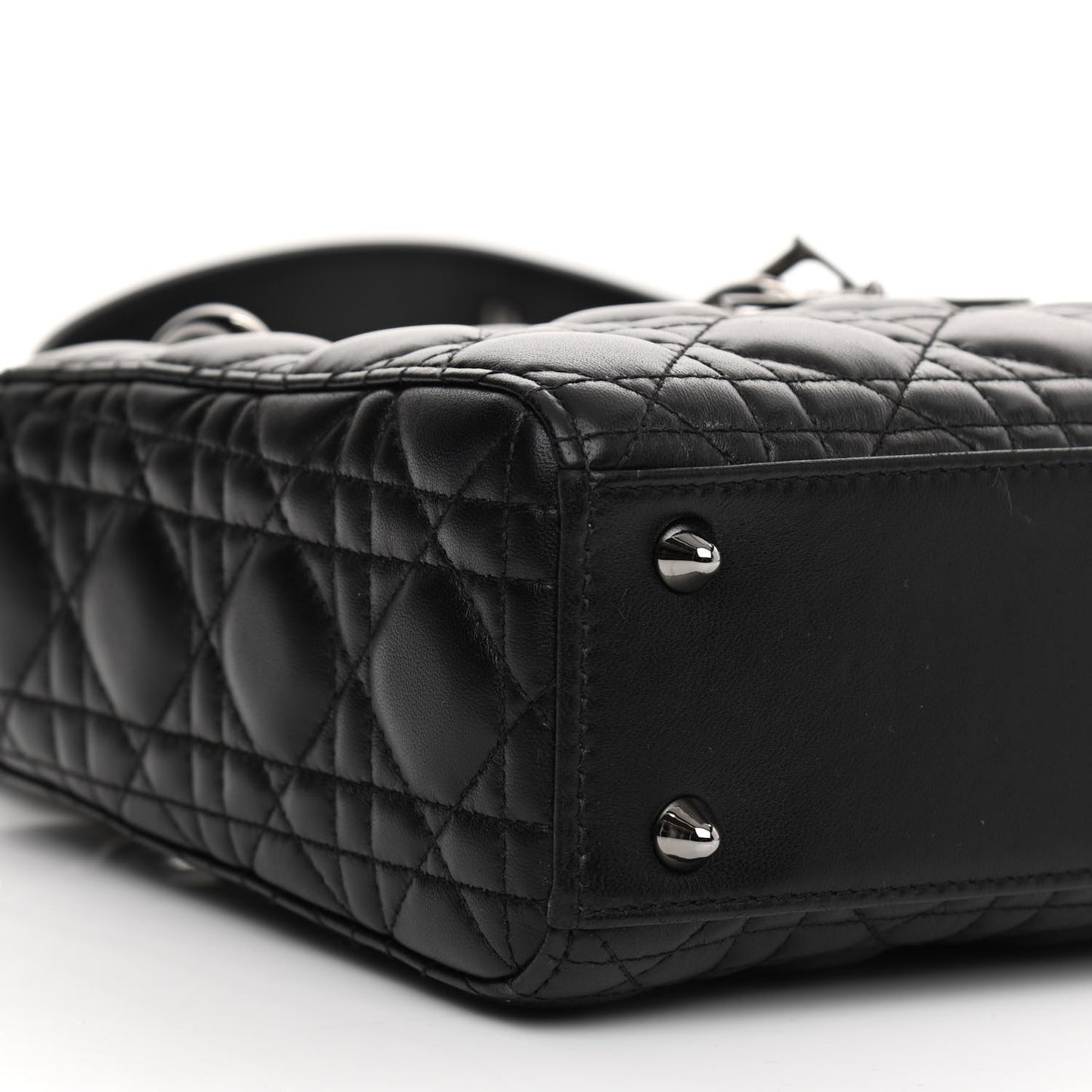 Lambskin Cannage Small Lucky Badges My Lady Dior Black