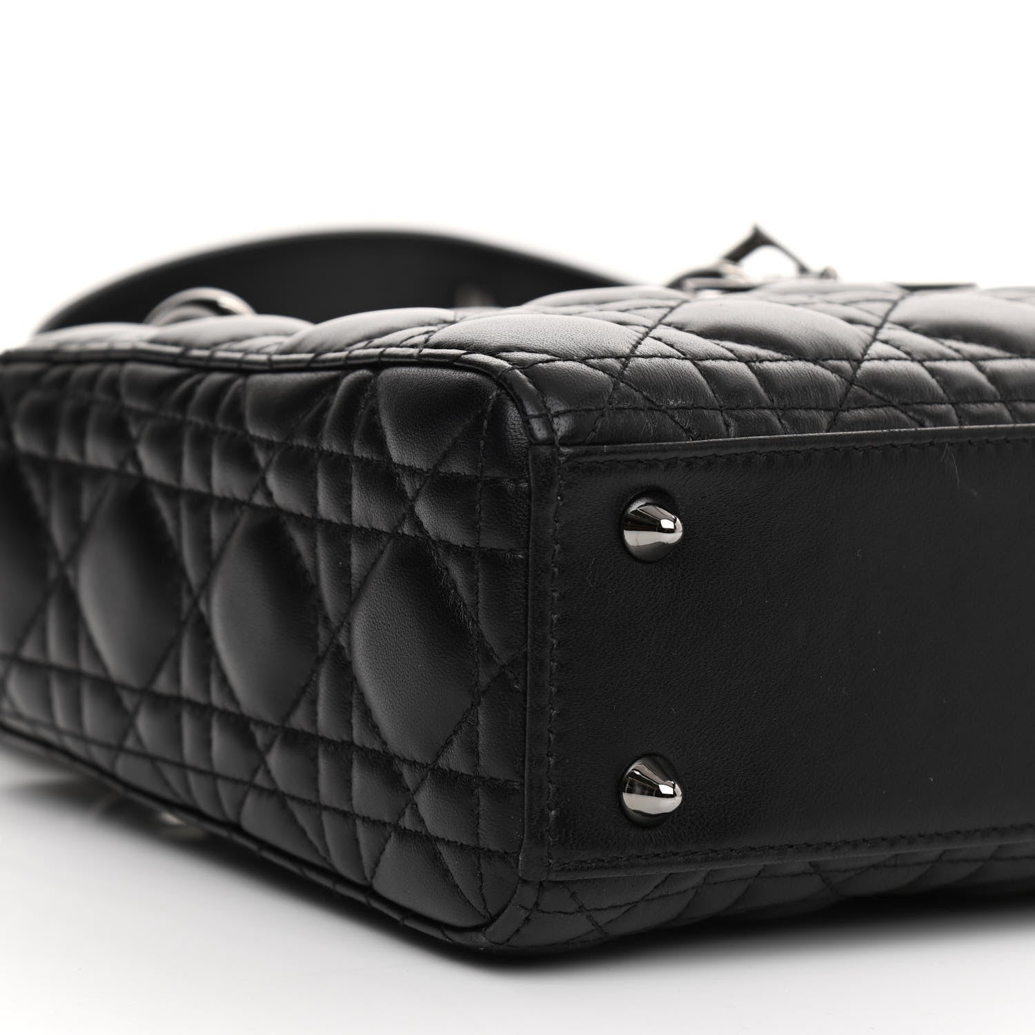 Christian Dior Lambskin Cannage Small Lucky Badges My Lady Dior Black 8 of 9