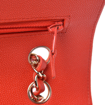 Chanel Caviar Quilted Medium Double Flap Red 12 of 17