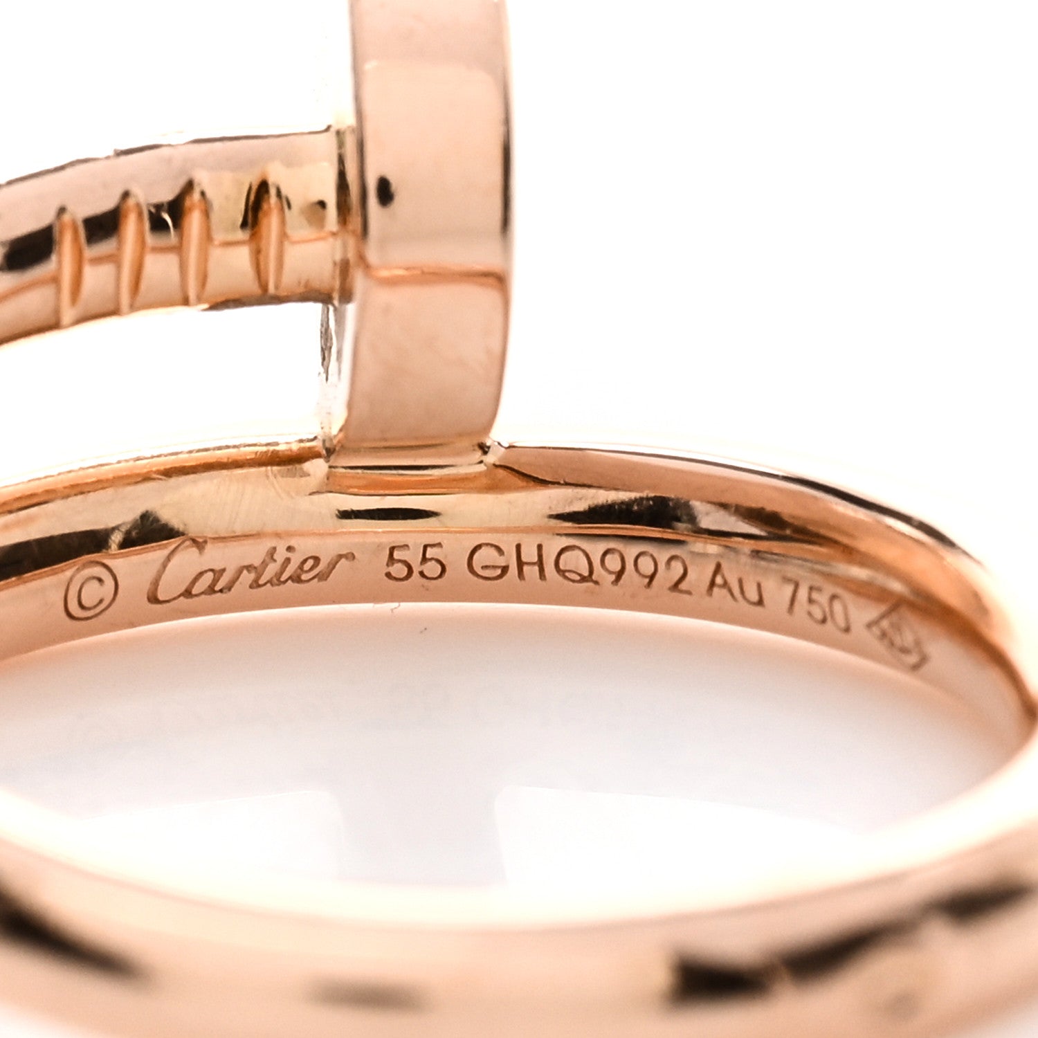 Cartier 18K Pink Gold Juste Un Clou Ring 55 7.25 4 of 4