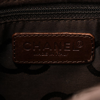 Chanel Suede Quilted Shopping Tote Brown 6 of 11