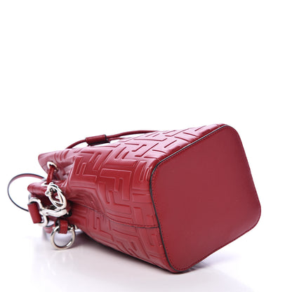 Fendi Vitello Liberty F is Fendi FF 1974 Embossed Mini Mon Tresor Bucket Bag Fragola 3 of 12
