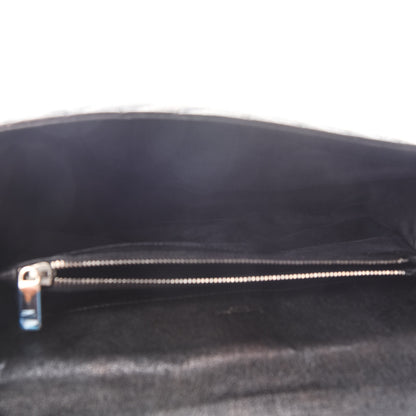 Saint Laurent Sheepskin Matelasse Chevron Monogram Large College Satchel Black 5 of 12