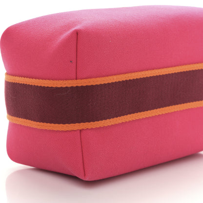 Hermes Canvas Small Bride-A-Brac Pouch Hibiscus 7 of 8