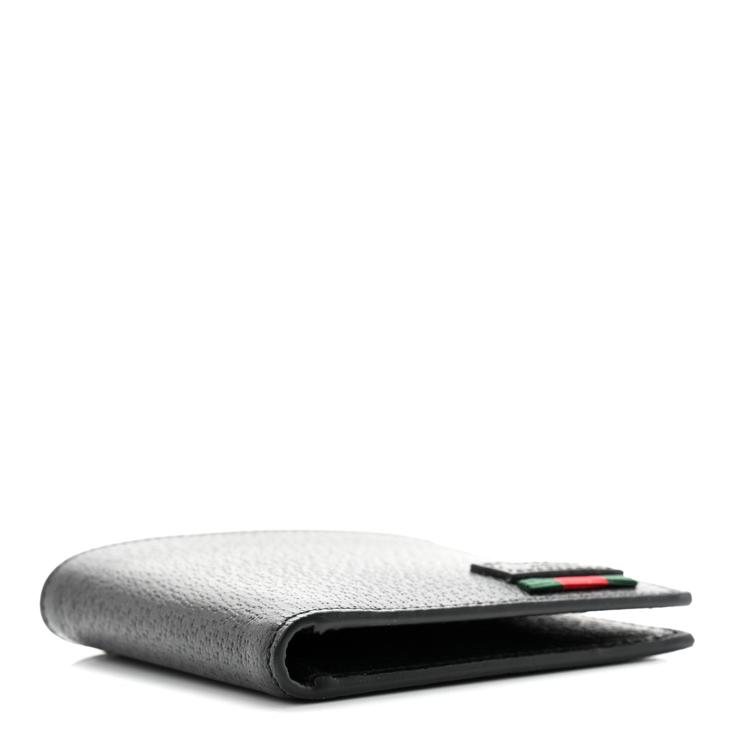 Gucci Calfskin Boar Effect Web Bi-Fold Wallet Black 5 of 7