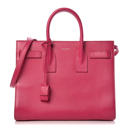 Saint Laurent Calfskin Small Sac De Jour Lipstick Fuchsia 1 of 14