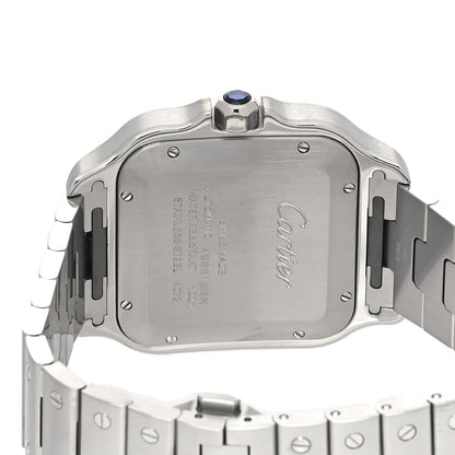 Cartier Stainless Steel 39.8mm Santos De Cartier Automatic Watch Blue 4 of 5