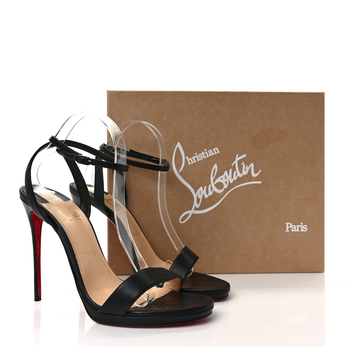 Nappa Loubi Queen 120 Pumps 41 Black