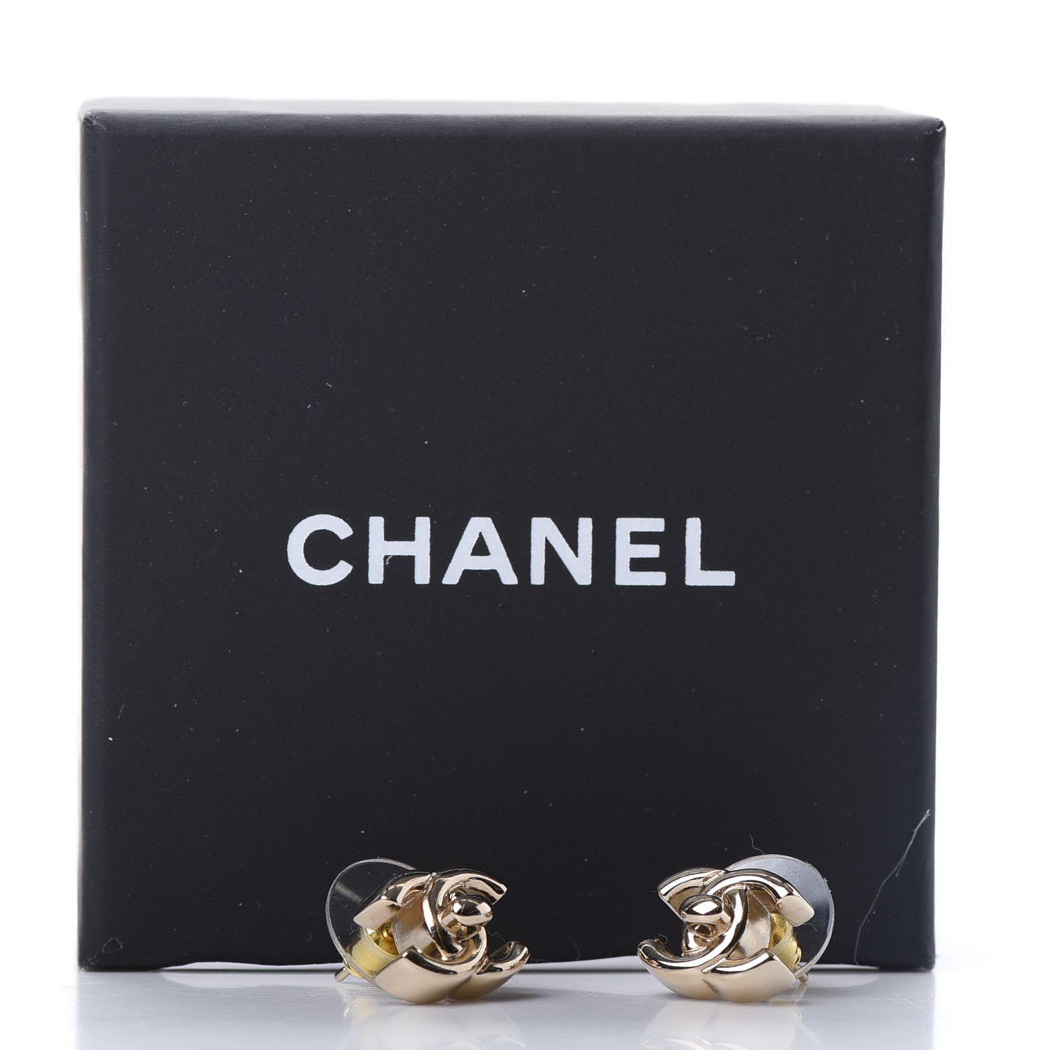 Chanel Metal CC Turnlock Earrings Gold 5 of 5