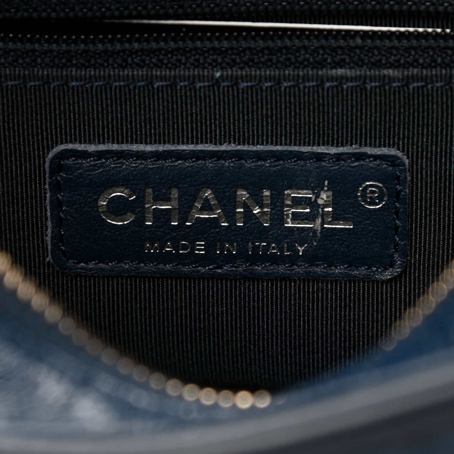 Chanel Aged Calfskin Quilted Small Gabrielle Hobo Navy 6 of 9