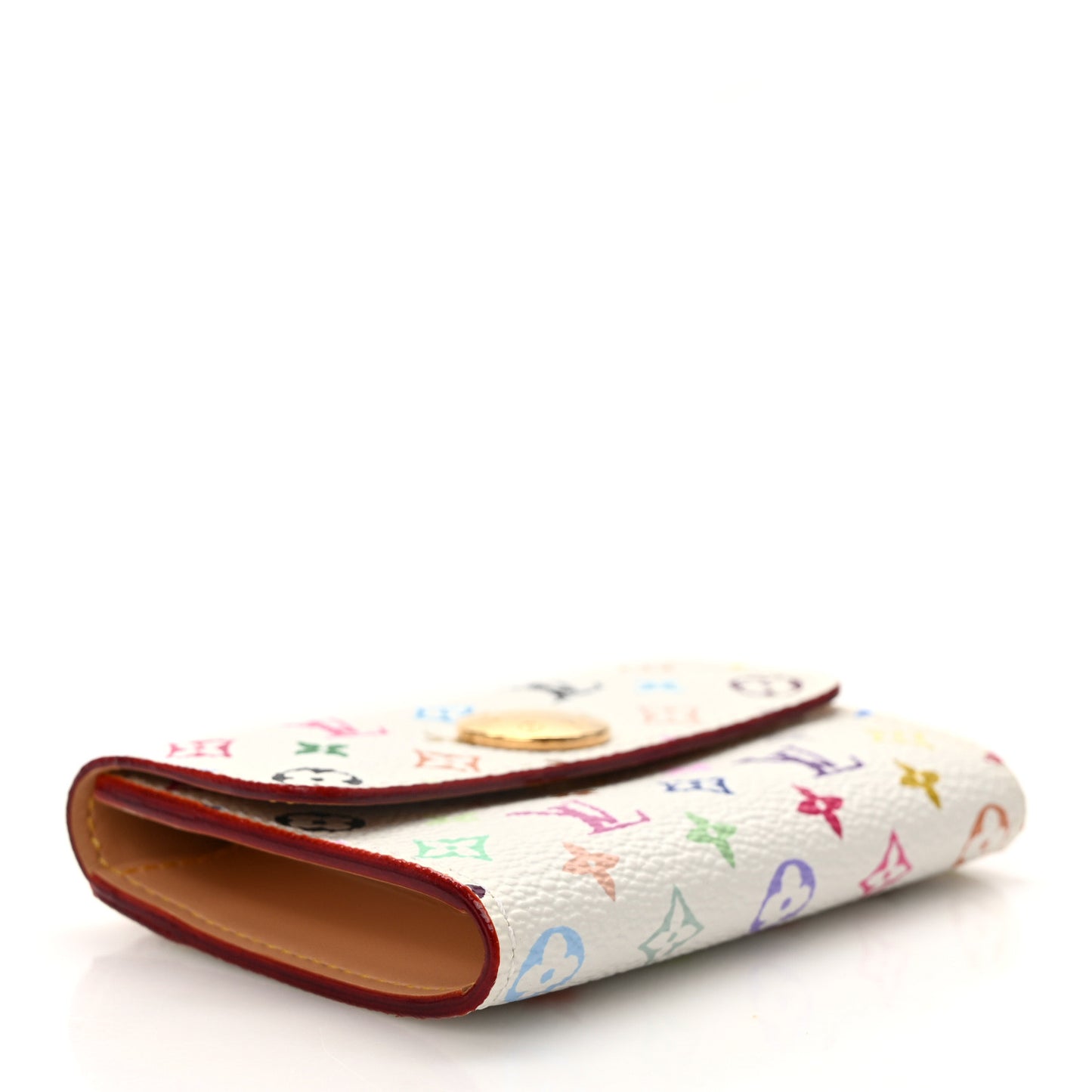 Monogram Multicolor Business Card Holder White