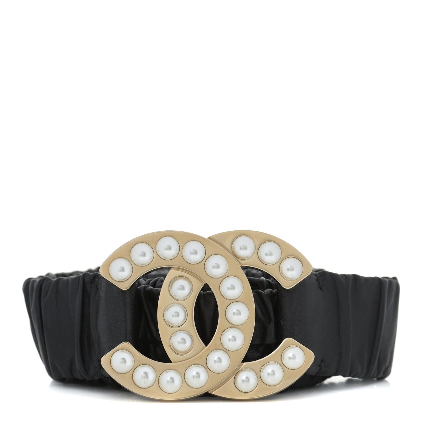Lambskin Pearl CC Belt 70 Black