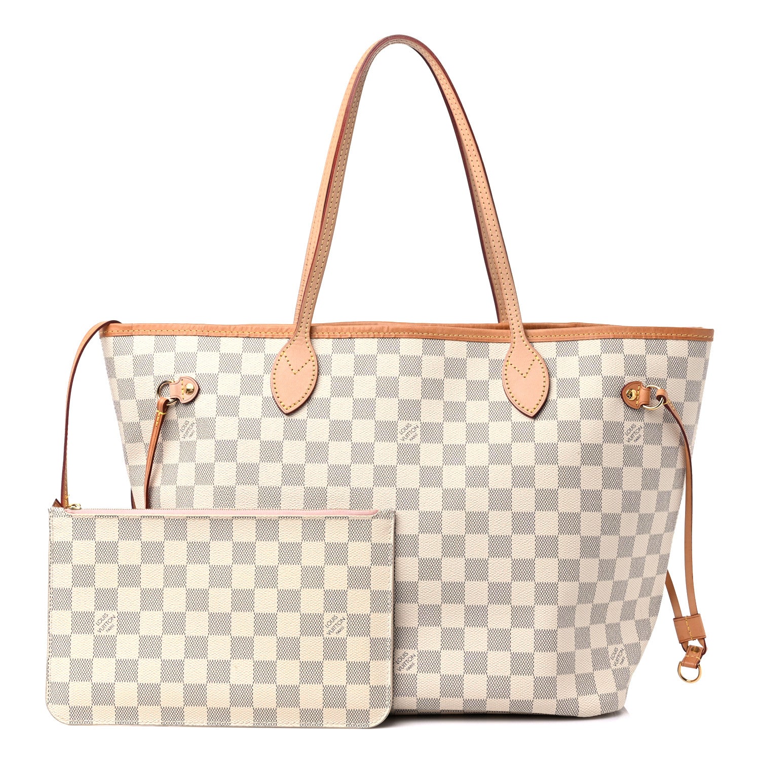 Louis Vuitton Damier Azur Neo Neverfull MM Rose Ballerine 1 of 18