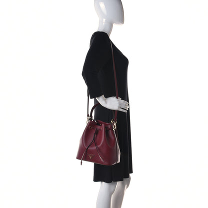 Prada Saffiano Cuir Bucket Bag Cerise 2 of 10