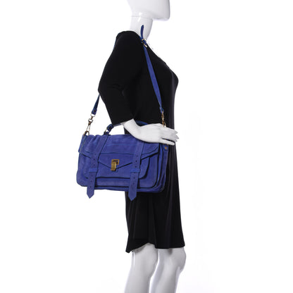 Proenza Schouler Suede Medium PS1 Satchel Royal Blue 2 of 9